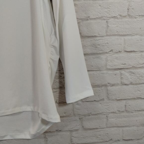 W J.Crew Women's White Long Sleeve Crewneck Long Maternity Tee Shirt Top NWT L - Picture 8 of 13